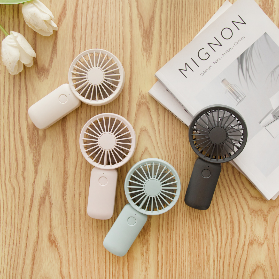 RHYTHM Silky Wind Handy Fan S 雙葉手提座枱兩用風扇 | RH-9ZF031WS