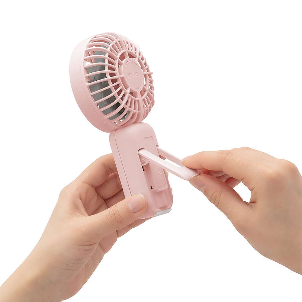 RHYTHM Silky Wind Handy Fan S 雙葉手提座枱兩用風扇 | RH-9ZF031WS