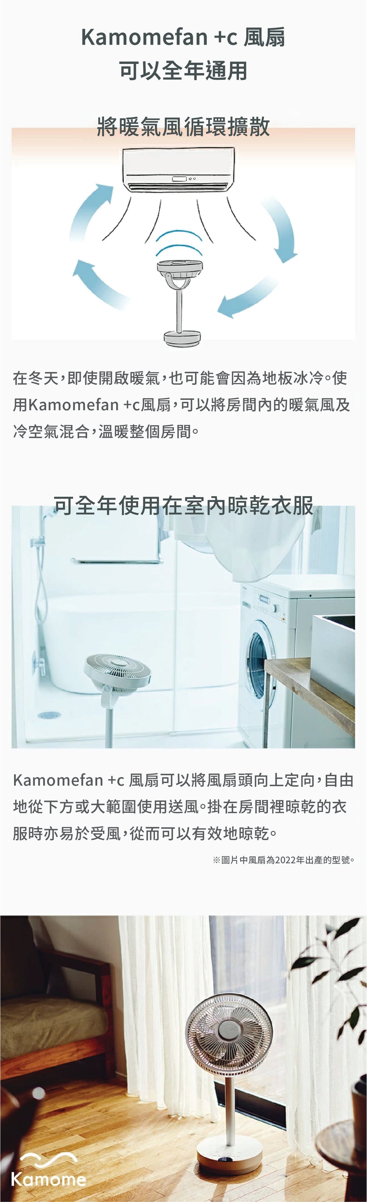 Doshisha Kamomefan +c move 靜音 3D 自動擺頭風扇 | DS-K-F23AY