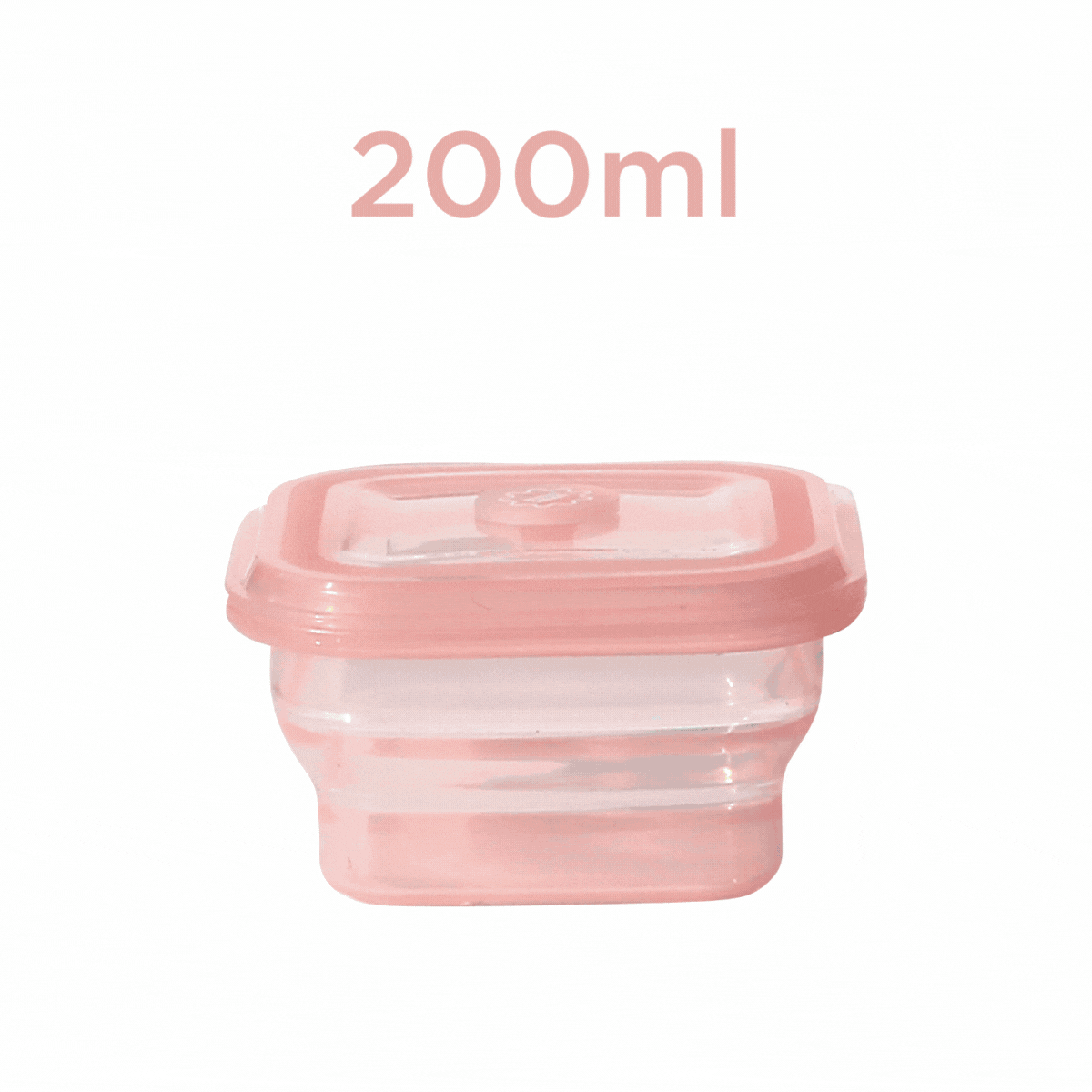 Living Creator Push Lock 摺疊式矽膠食物盒 200ml | LI-PL200