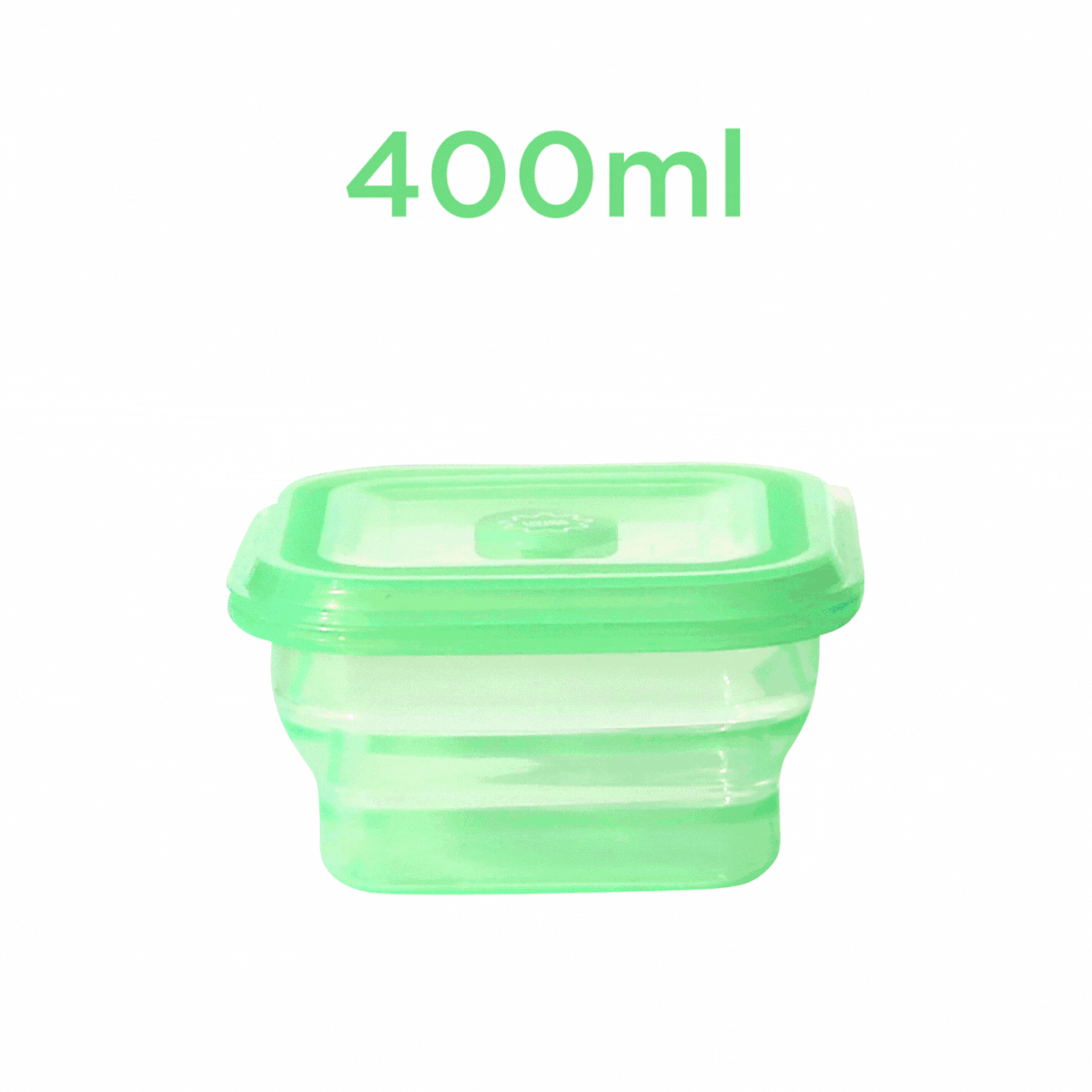 Living Creator Push Lock 摺疊式矽膠食物盒 400ml | LI-PL400