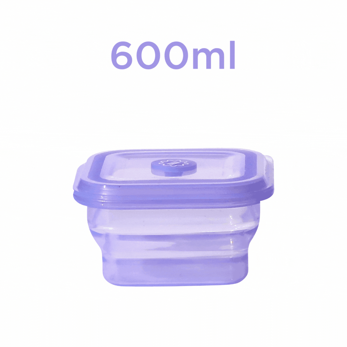 Living Creator Push Lock 摺疊式矽膠食物盒 600ml | LI-PL600